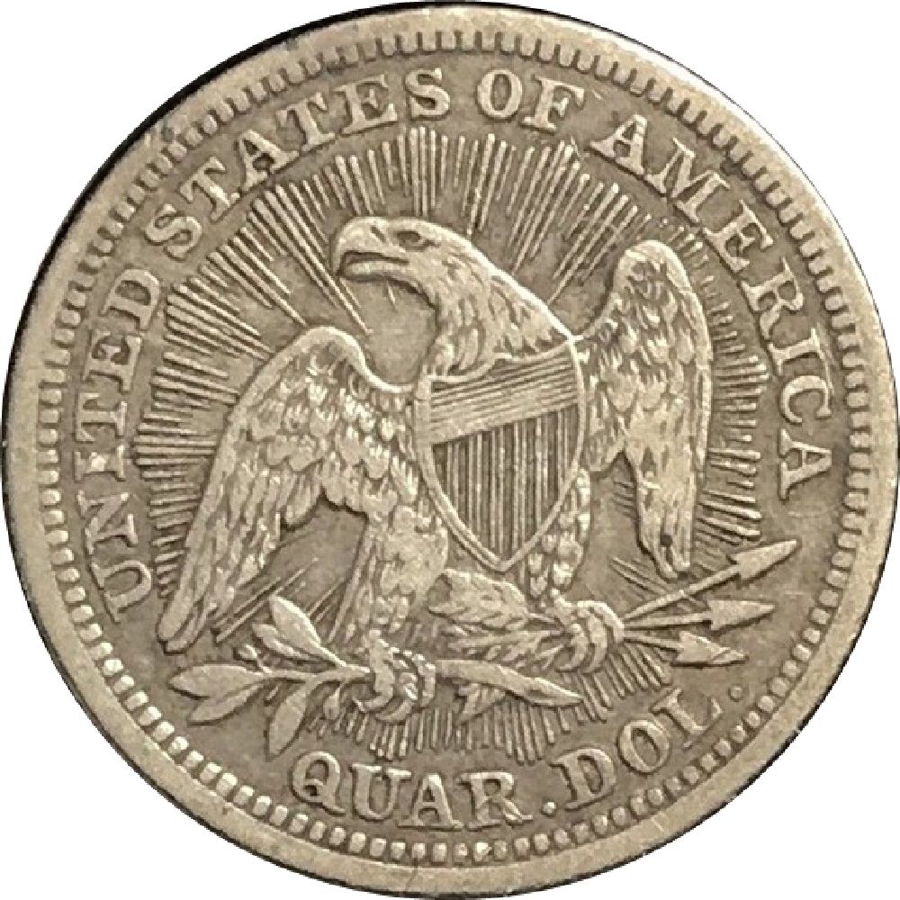 1853-Seated-Liberty-Quarter-Arrows-And-Rays
